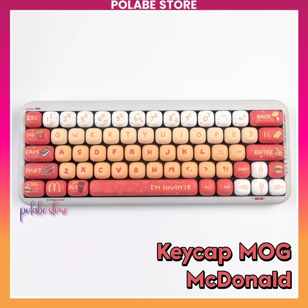 Keycap MOG McDonald keycap mog profile Keycap bánh mì Akko PBT bàn phím cơ Mitoby Factory