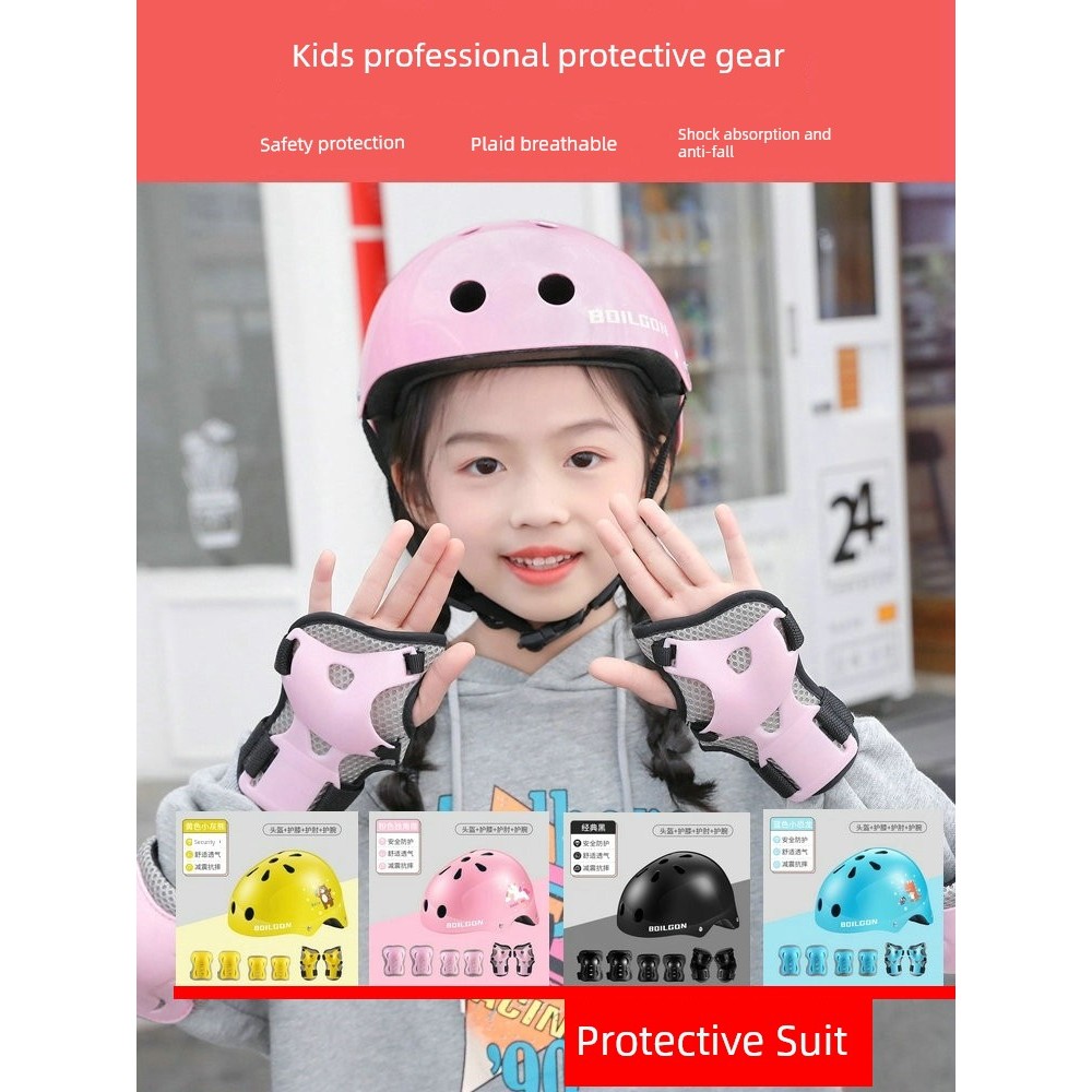 glass helmet Baby helmet cute helmet Trẻ em Con Lăn Trượt Băng Thiết Bị Bảo Vệ Thể Thao Chuyên Nghiệ