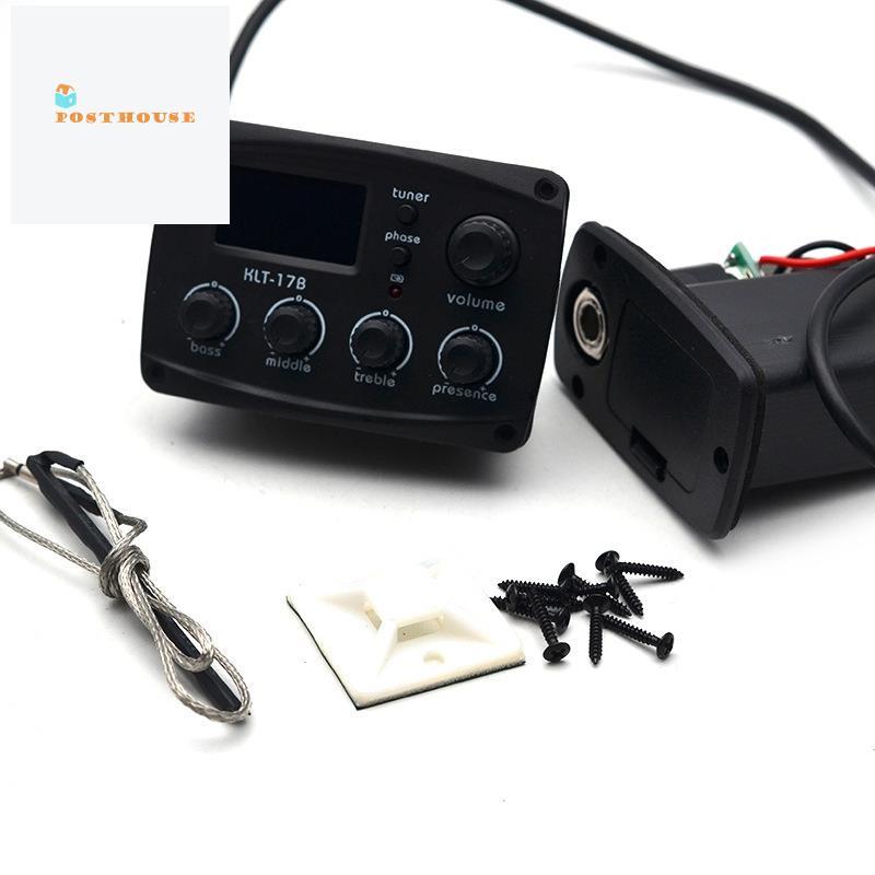 -17B Acoustic Guitar EQ Preamp với Digital Procedding Tuner 3 Band EQ Equalizer với Tuner Guitar Pic