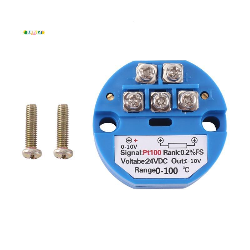 PT100 Loại sang 0-10V 0-100 độ RTD Đầu vào 0-10 một đầu ra DC24V Bộ phát nhiệt độ chịu nhiệt