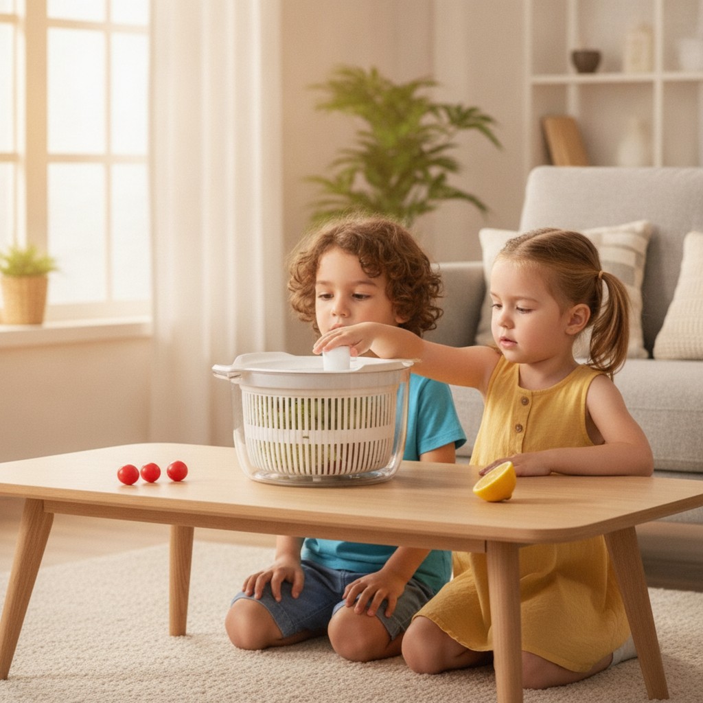 Salad Spinner Hướng dẫn sử dụng Salad Spinner với bộ lọc Máy sấy rau Máy rửa chén An toàn Đồ dùng nh