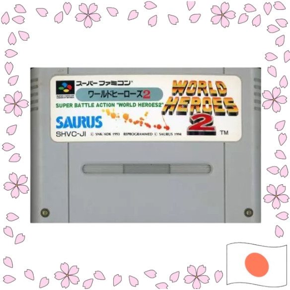 Super Famicom WORLD HEROES 2 Original Japanese SFC SNES Classic Fighting Game Cartridge Direct from 