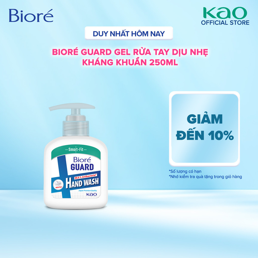 Biore Guard Gel Rửa Tay Dịu Nhẹ Kháng Khuẩn 250ml