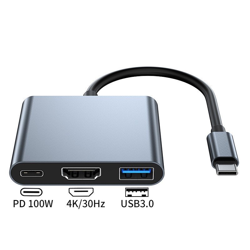 ⭐Type-c Ba Trong Một Docking Station 4K HD HDTV Bộ Chuyển Đổi Chiếu Dụng Cụ Adapter Máy Tính Docking