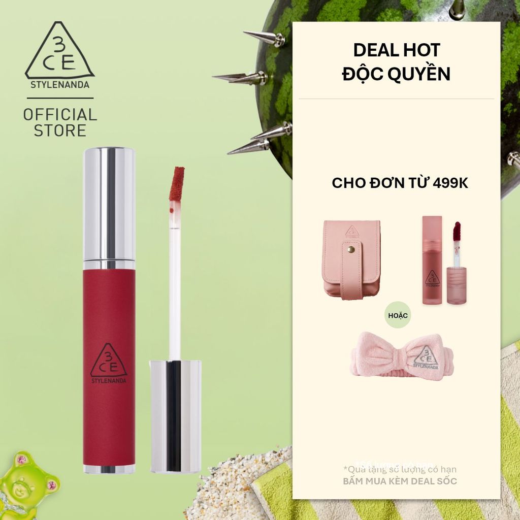 Son kem bùn mịn lì 3CE Hazy Lip Clay