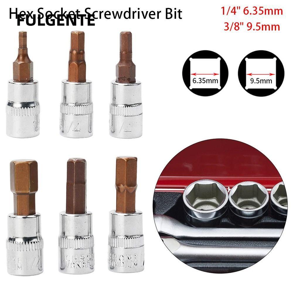 FULGENTE 1 Cái Ổ Cắm Vuông, Bộ Phận Dụng Cụ Thủ Công Đầu Lục Giác Ổ Cắm Vít Bit, H3 H4 H5 H6 H7 H8 H