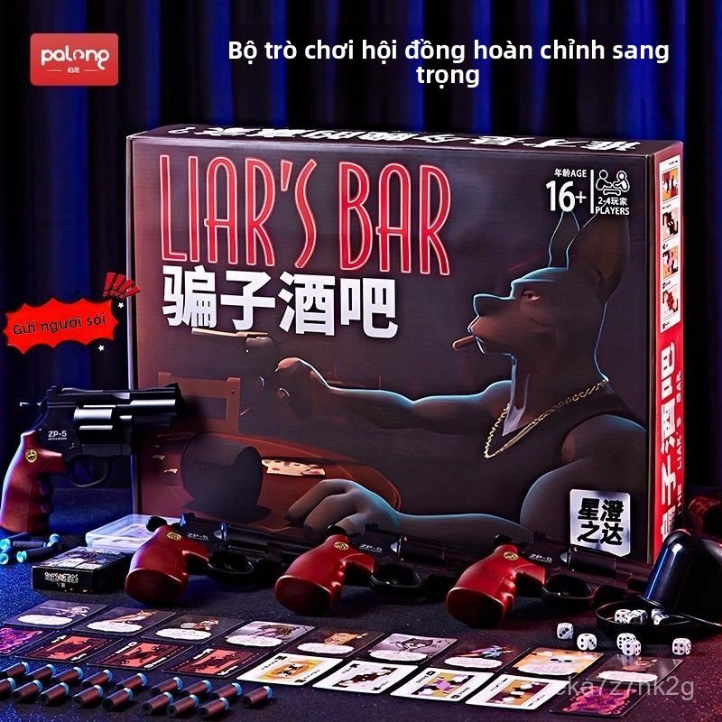 Bộ board game Liar's Bar quán bar nói dối bài poker mô hình súng lục xoay đạo cụ trò chơi tiệc tùng 