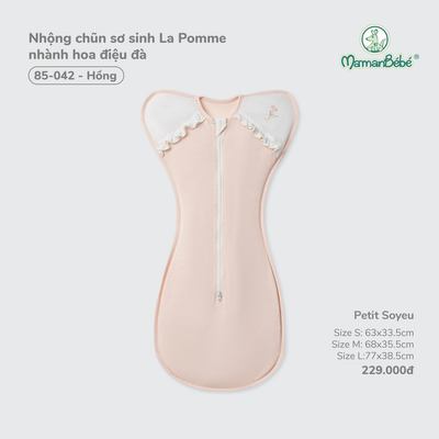 Nhộng chũn sơ sinh La Pomme nhành hoa điệu đà - Sợi Petit Soyeu thoáng mát  - Bé gái - Size S/M/L