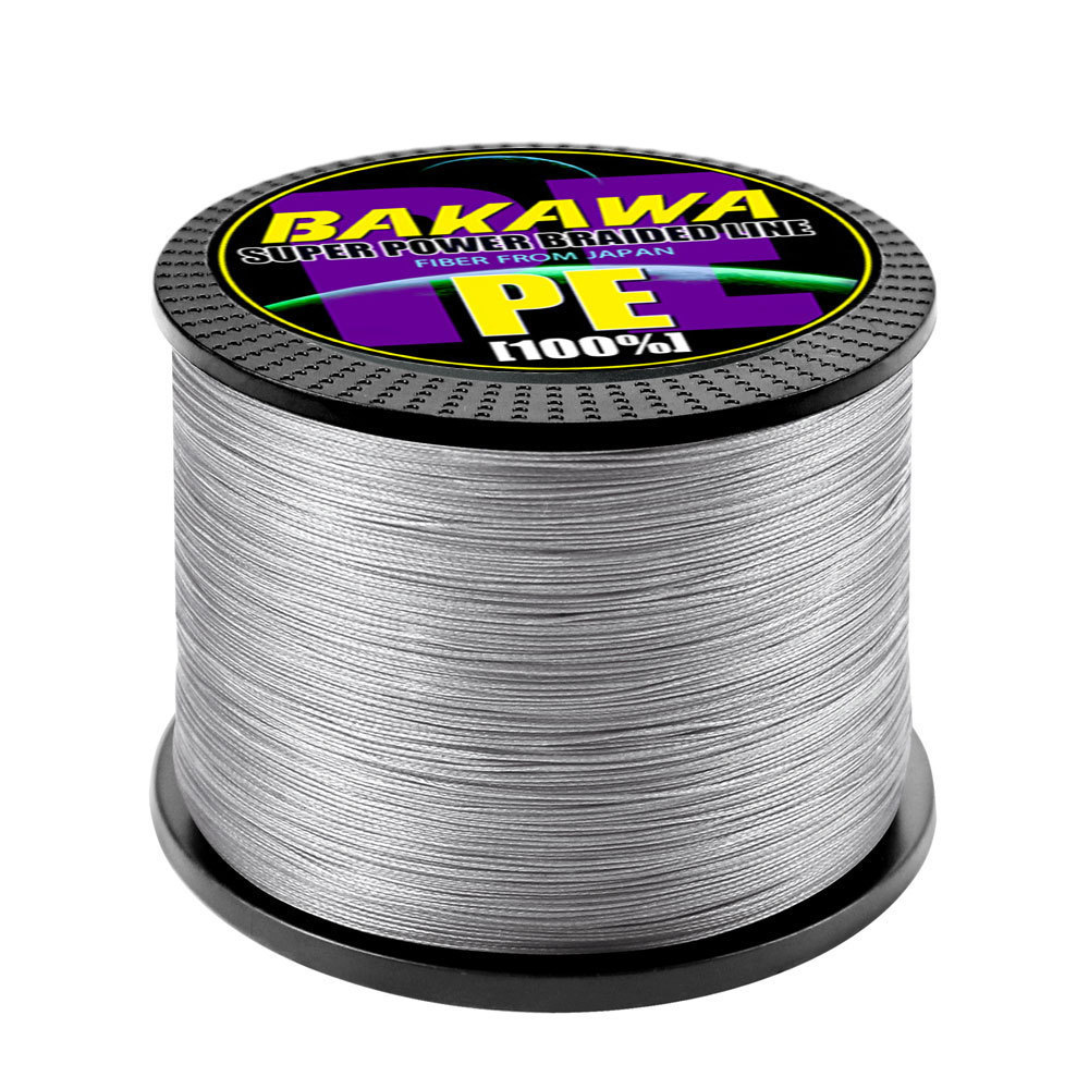 Dây câu bện BAKAWA 500M 8X PE 100% PE Dây câu nước mặn siêu mạnh