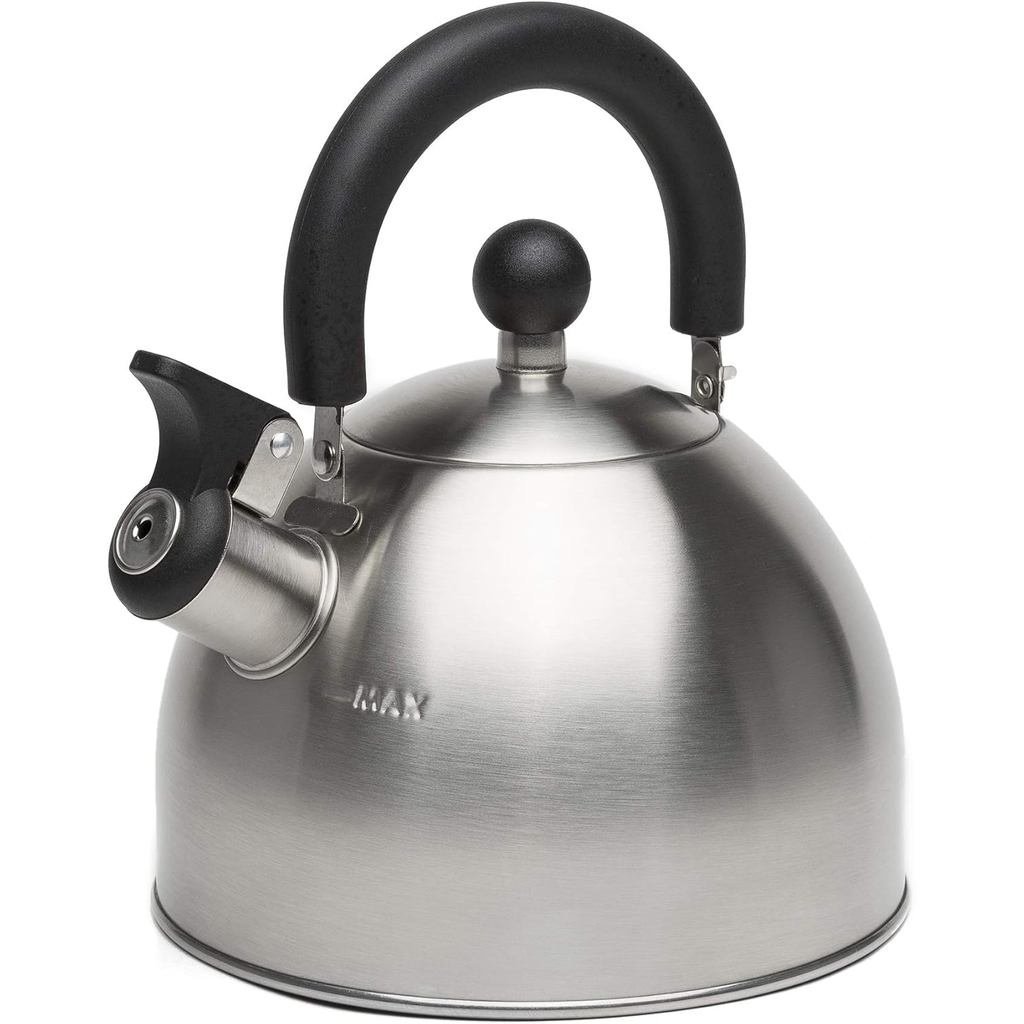 PrimulaStewartWhistlingTeaKettleforStovetop, StainlessSteelStoveTopKettlewithFastBoilWhistlingSpouta