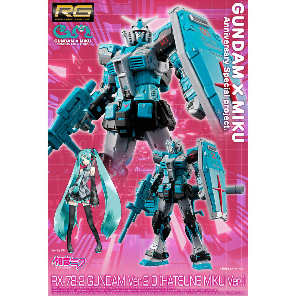 RG 1/144 RX-78-2 GUNDAM VER.2.0 [ HATSUNE MIKU VER]