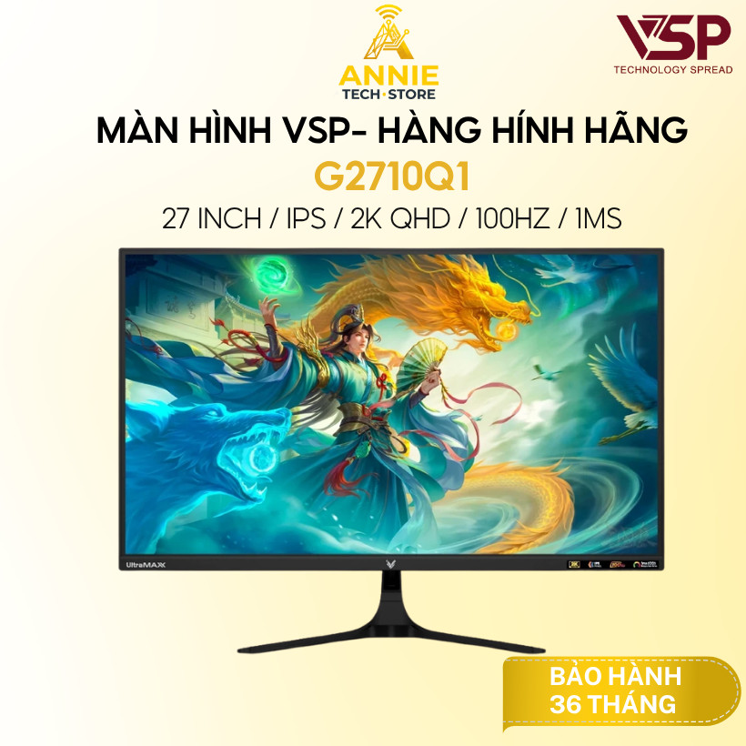 Màn Hình VSP G2710Q1 (27 inch/ 2K/ IPS/ 100Hz/ FreeSync) - Hàng chính hãng