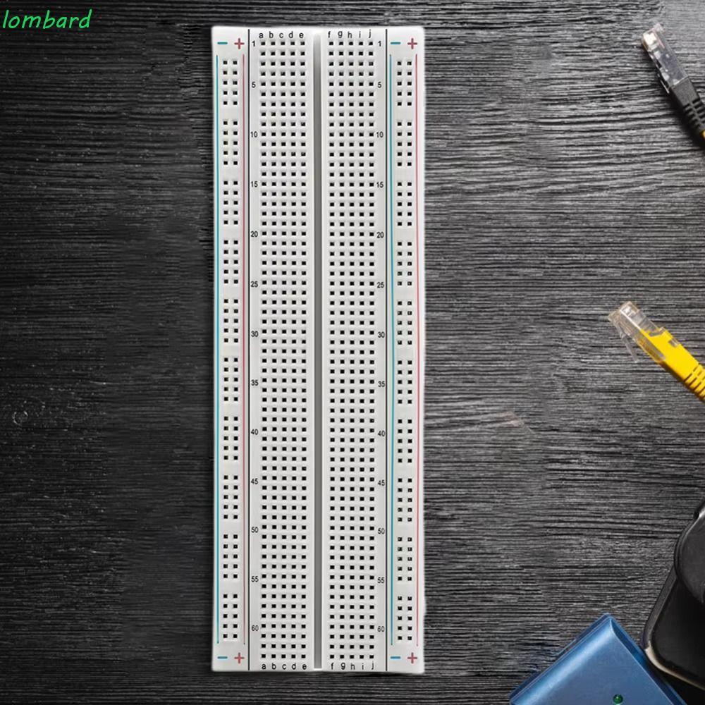 LOMBARD 830-Hole Breadboard, White Red & Blue Wires MB-102 Breadboard, Jumper Cable Wire Set U Shape