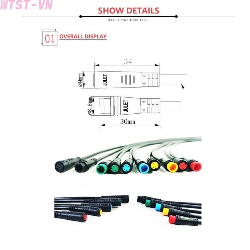 Connector Cable Mini ABS 2 3 4 5 6Pin For Ebike Waterproof Accessories