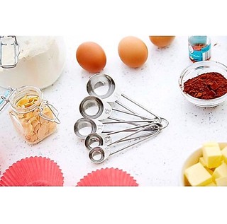 Bộ Thìa Đong Inox 5 Chiếc Đẹp(Đơn vị TSP,ML)