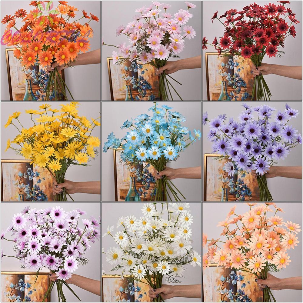 Bouquet Fake Flowers Home Plastic Shop Decor Silk Wedding Xmas Home Coffee