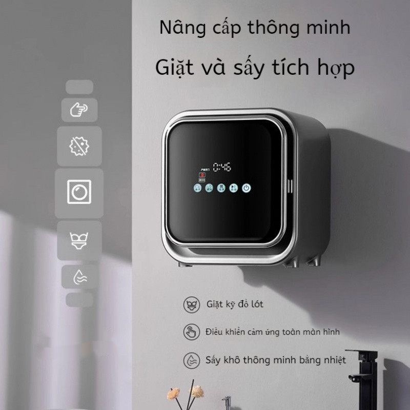 new*M1-U2*Hoàn toàn tự động giặt và sấy tất cả trong một máy giặt đồ lót mini. Giặt và sấy treo tườn