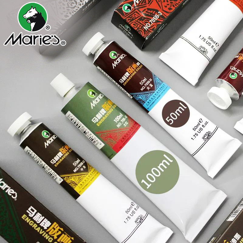 Marley In Tranh Mực 50ml Dầu 100ml Mực In Đỏ Vàng Xanh Xanh Trắng Đen C705B Nước Có Thể Giặt Được