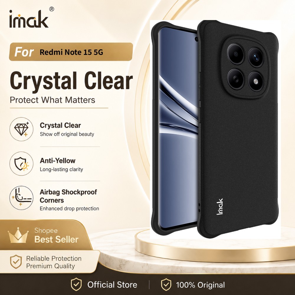 Ốp Lưng Mềm Cho Redmi Note 15 Global 4G 5G Trong Suốt TPU Chống Sốc Chống Vàng CA0002