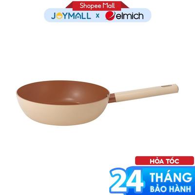 Chảo Chống Dính Ceramic Elmich Mocha EL5982MC Size 20,24,26,28cm, Hàng Chính Hãng, Đáy Từ - JoyMall