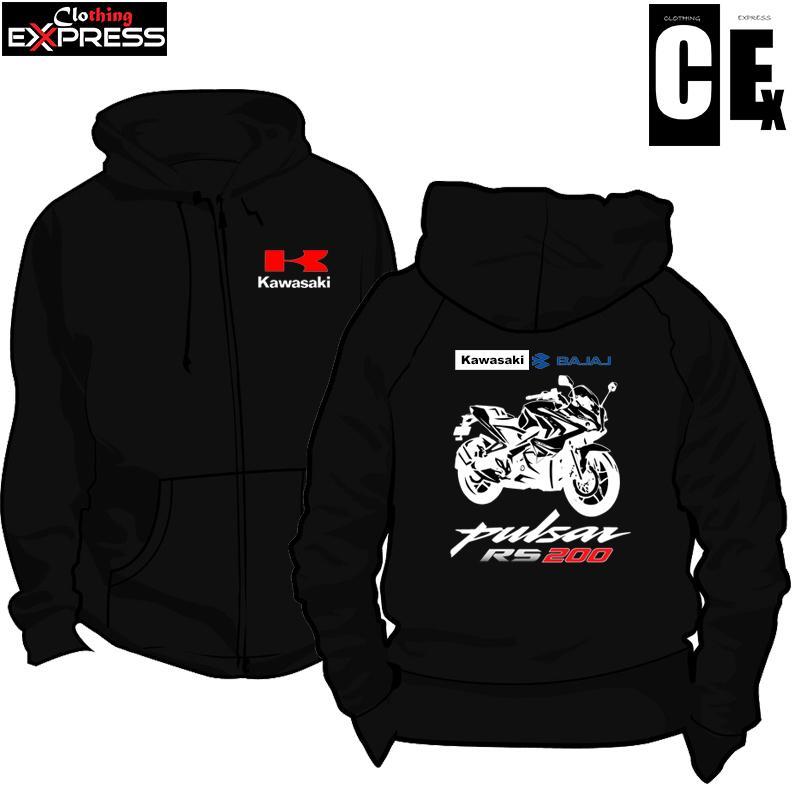 Áo khoác Hoodie Kawasaki Pulsar Rs200 có dây kéo