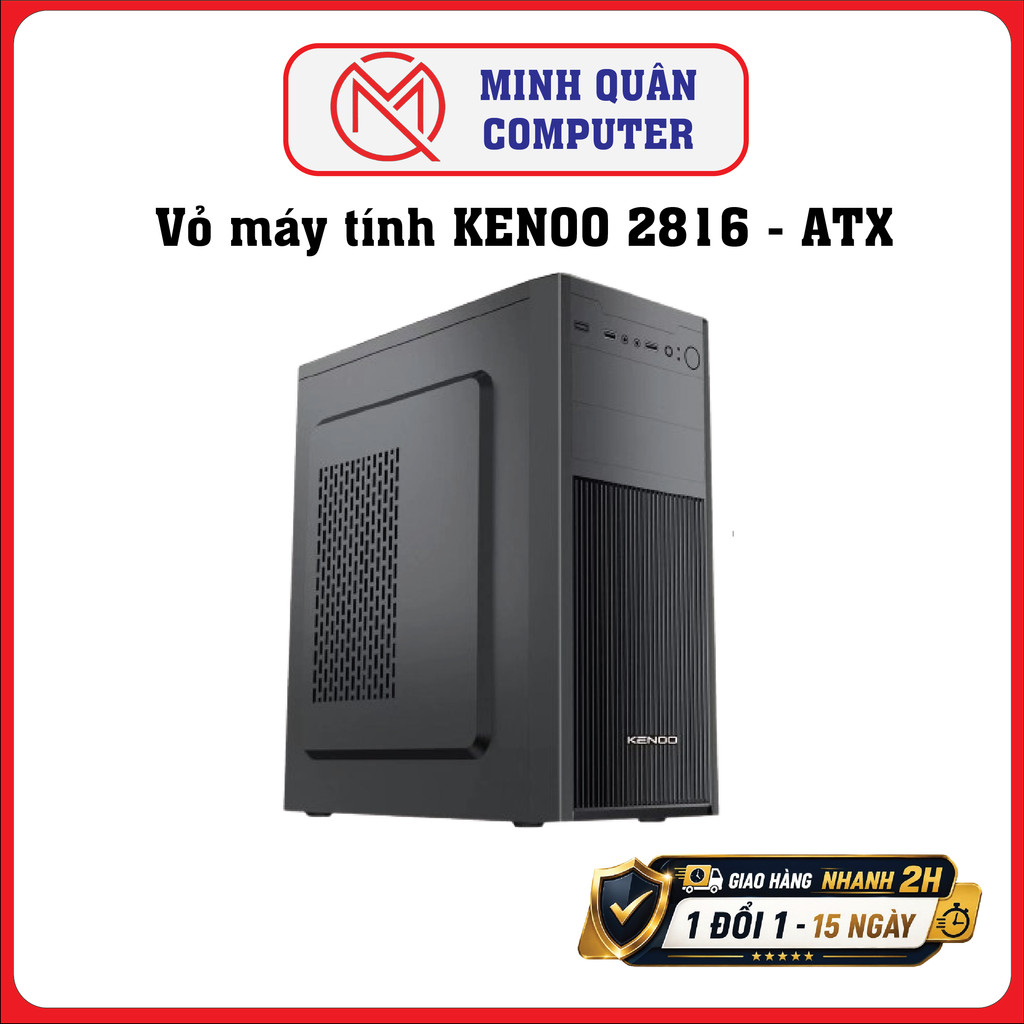 Vỏ Case Máy Tính KENOO 2816 ATX/M-ATX Mid Tower - Hỗ Trợ Main ATX, M-ATX, Mini ITX - Khung Thép SECC