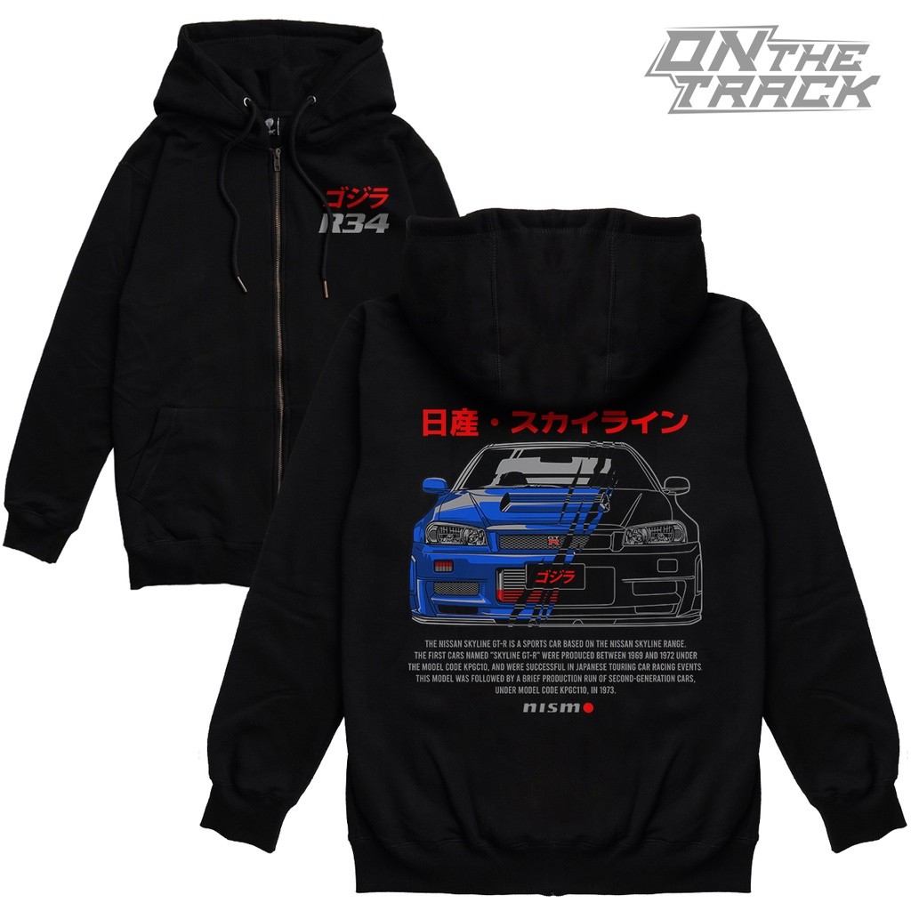 Áo Hoodie có dây kéo Nissan Skyline Gt-r R34