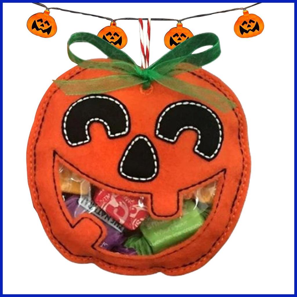 Túi Trick Or Treat Ghost Pumpkin Holiday Bao bì Túi có cửa sổ trong suốt Halloween Trick or Treat Ba