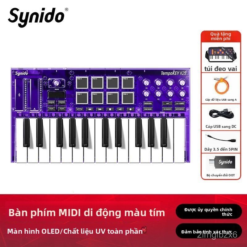 Bàn phím MIDI 25 phím Synido Explorer synthesizer K25 điện tử âm nhạc sản xuất chuyên nghiệp bán chạ