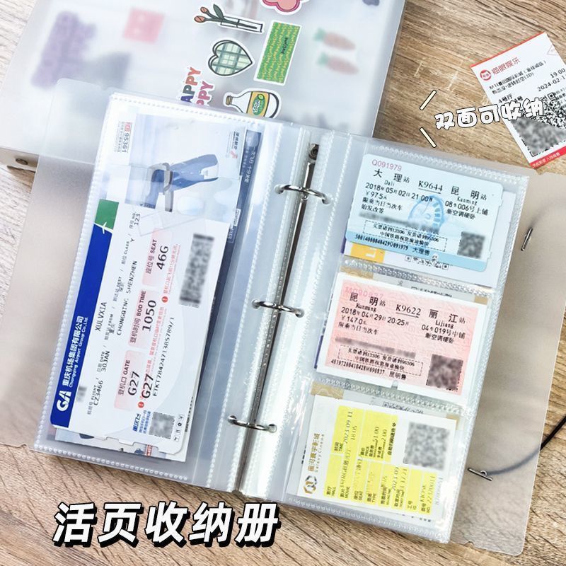 Vé Stub Máy Bay Vé Lưu Trữ Vé Vé Vé Phim Trong Suốt Bộ Sưu Tập Sách Rời Lá 10cm Photocard Polaroid S