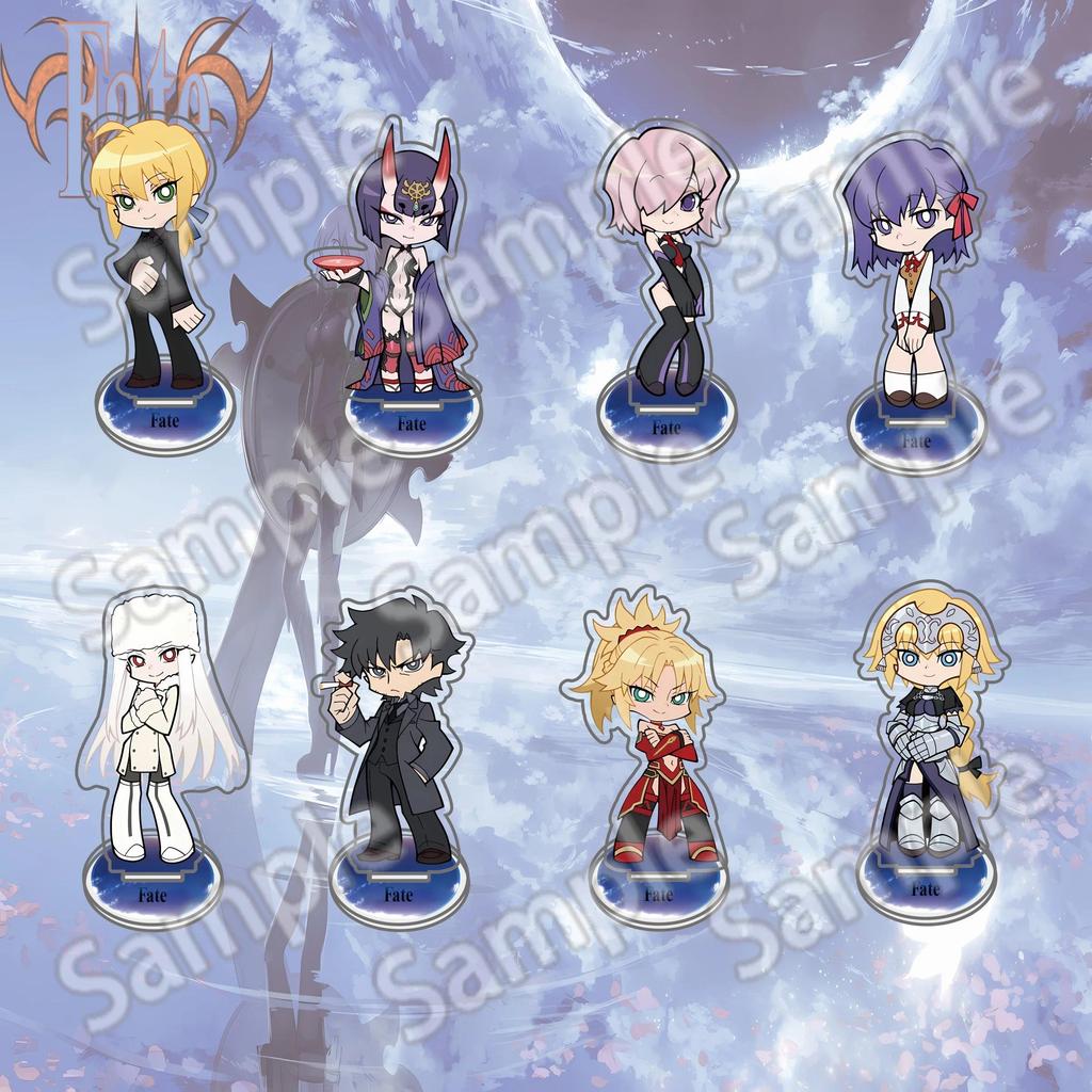 Standee Mô Hình 10cm Fate Acrylic , Anime Heroic Spirit Figure , Altria, Gilgamesh, Lancer, Caster, 