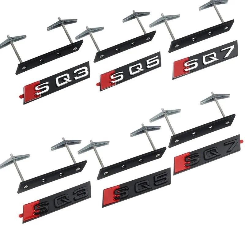Audi SQ3 SQ5 SQ7 Biểu tượng ABS Nhựa Xe Lưới tản nhiệt phía trước Huy hiệu Logo Sửa đổi bên ngoài Ph
