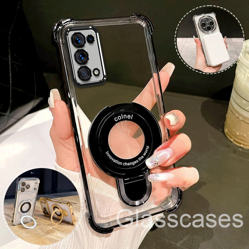 Ốp lưng cho OPPO RENO 5 5g / OPPO RENO 4 4g / reno5 4g Giá đỡ từ tính có thể gập lại Vỏ điện thoại G