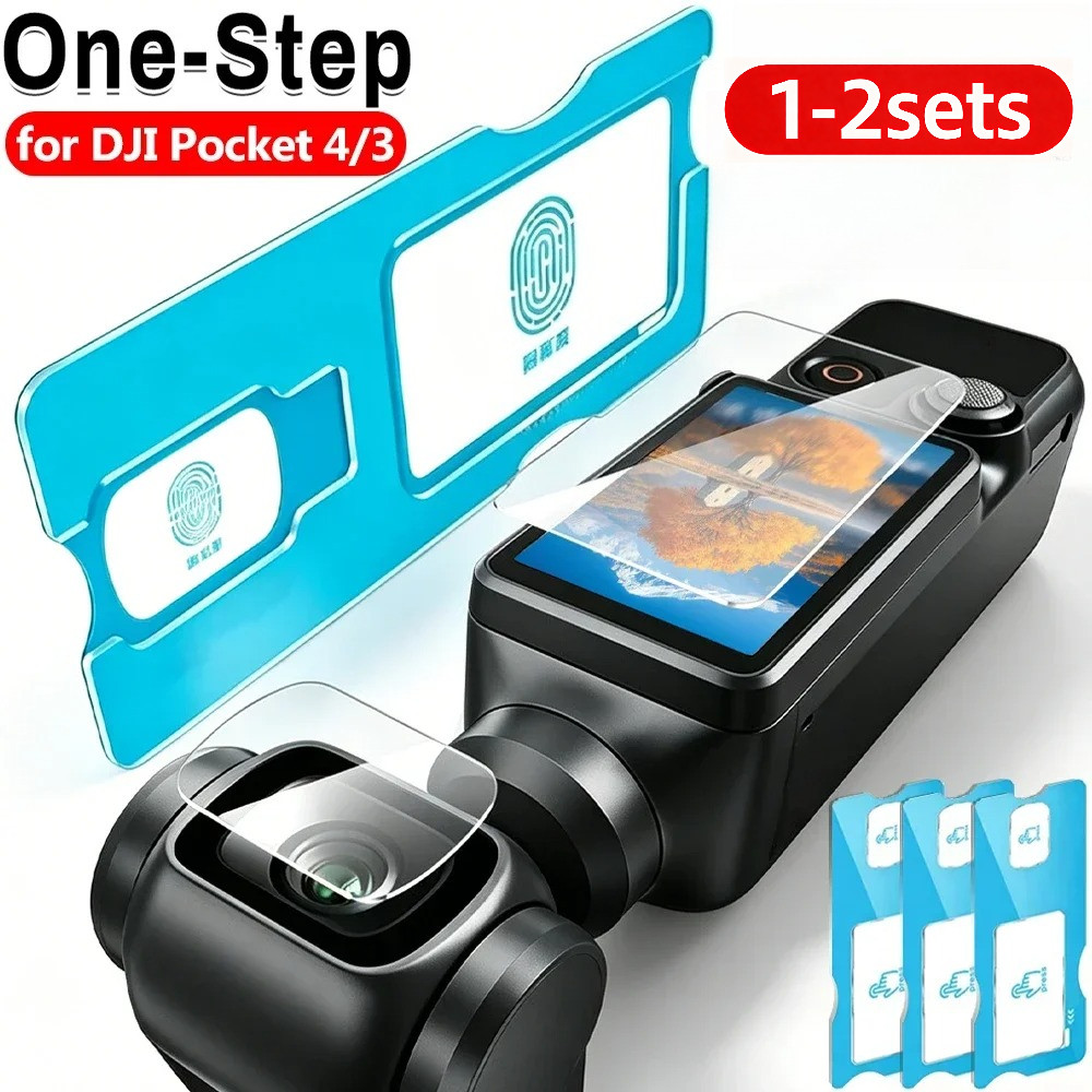 1-2 Bộ Dành Cho DJI Osmo Pocket2 Pocket3/4 Camera Màn Hình LCD Bảo Vệ Kính HD Cho DJI Osmo Pocket 2 