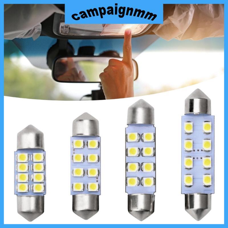 Trại Xe LED Trang Trí Đuôi Bóng Đèn 8SMD Đôi Mũi Festoon 31mm 36mm 39mm 41mm