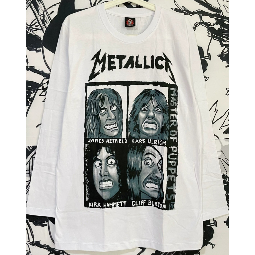 2026 Phong Cách Mới Metallica Metallica Nam Nữ Cùng Phong Cách Đá Phù Hợp Với Cotton Nguyên Chất In 