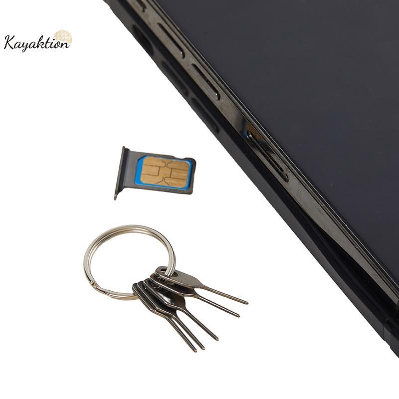 Kayaktion 5 Cái / bộ Thẻ SIM Eject Pin Dụng Cụ Chìa Khóa Kim Thẻ SIM Khay Đựng Eject Pin Cho Điện Th