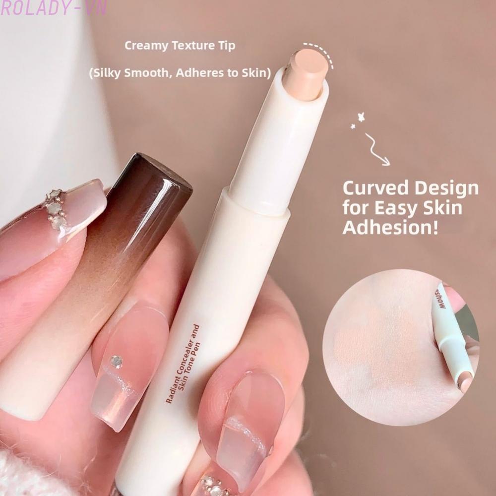 #ROYALLADY#Dual Tip Concealer Pen with Built-in Brush for Tear Troughs and Uneven Skin Tone