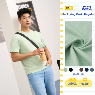 [BST The New T-Mate] Áo thun nam YODY vải cotton mềm mại, form regular thoải mái, kiểu dáng basic dễ mặc MCTS25S009