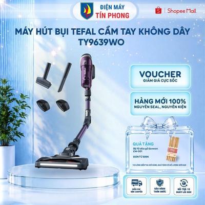 Máy hút bụi Tefal cầm tay không dây TY9639WO đi kèm nhiều phụ kiện đầu hút - Bảo Hành 24 Tháng