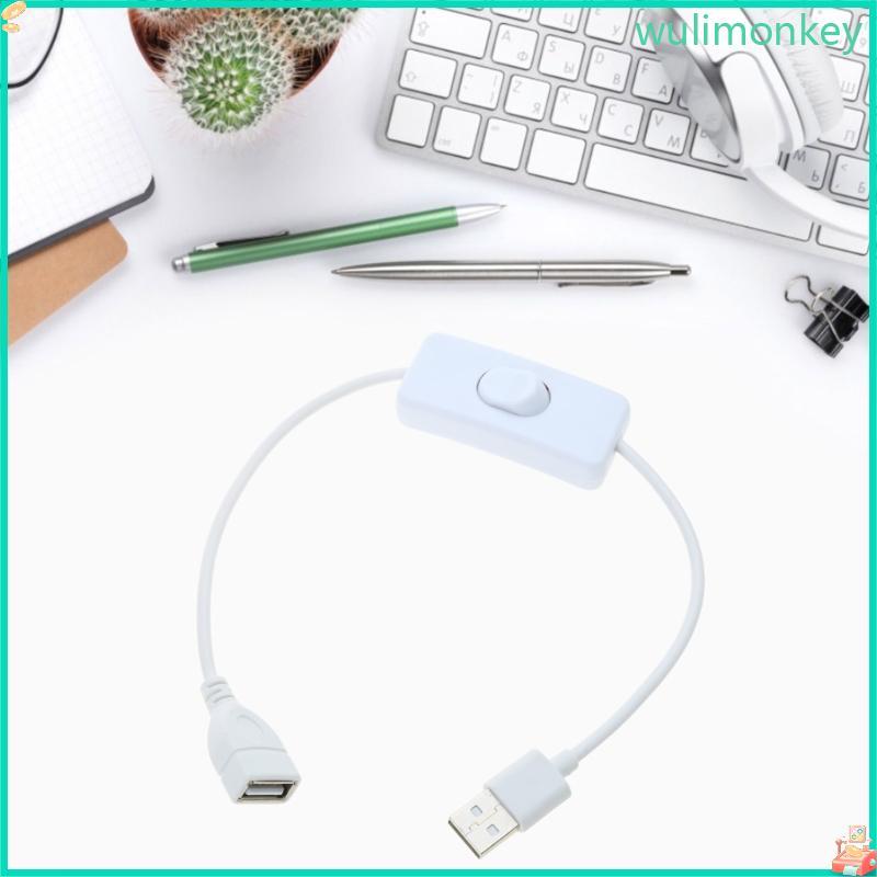 WU USB Switch Line Cáp USB có On Switch Line 30CM 11 8inch Đen Trắng