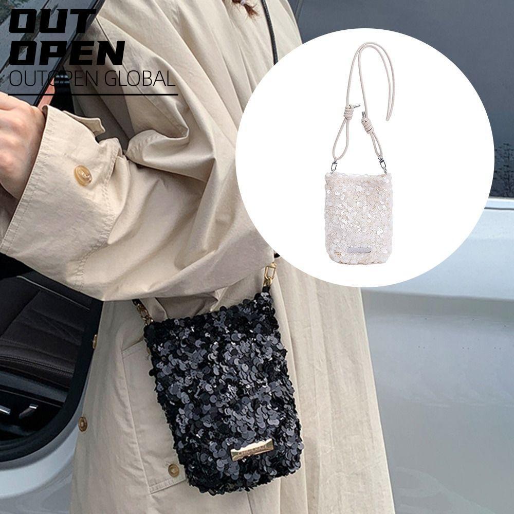 Túi đeo chéo OUTOPEN, Túi đeo vai lấp lánh Sequins, Túi xách thời trang Bling Bling Bling quyến rũ T