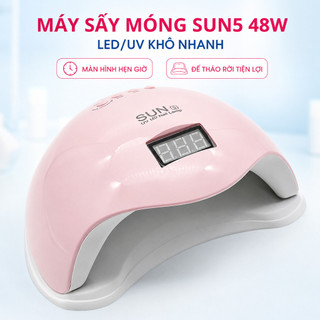 Máy hơ gel sun 5 uv/led 24 bóng 48w, đế tháo rời, hẹn giờ 30–60–90 giây