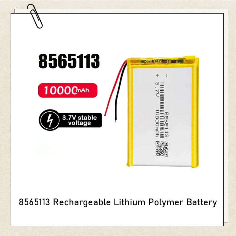 8565113 Pin Lithium Polymer có thể sạc lại 10000mAh 3.7V cho đèn LED Sách điện tử PDA DVD GPS Camera