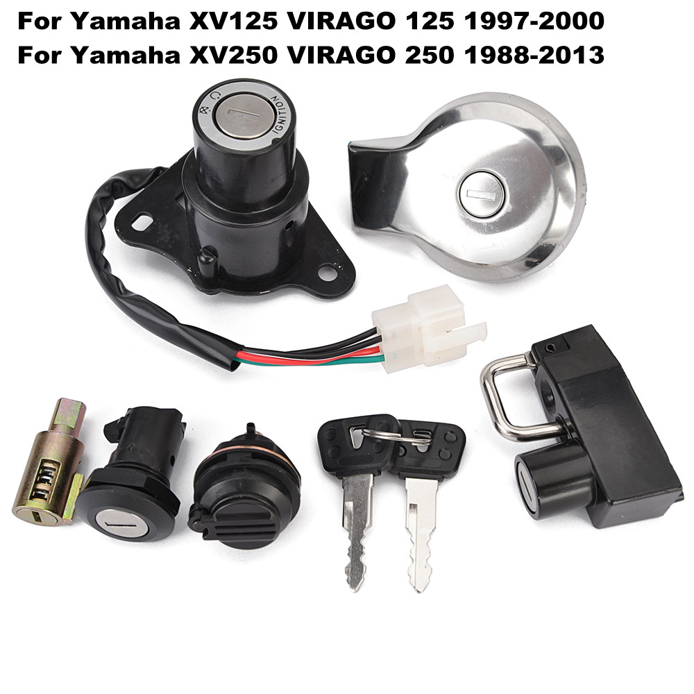 Công Tắc Đánh Lửa Nắp Khí Nhiên Liệu Khóa Ghế Bộ Chìa Khóa Dành Cho Xe Yamaha FZR250 1987-1988 FZR40