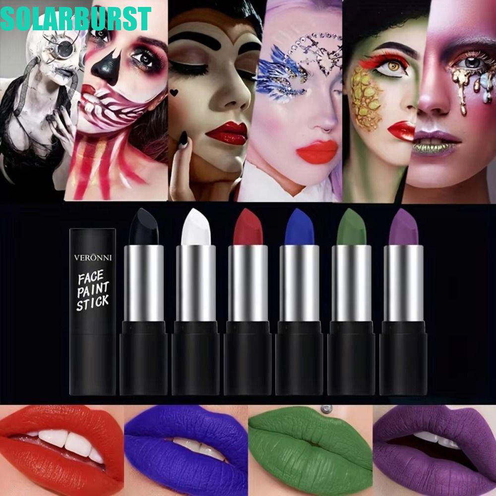 SOLARBURST Body Art Paint Stick, Face & Body Paint Quick-Dry Halloween Face Painting Stick, Trang đi