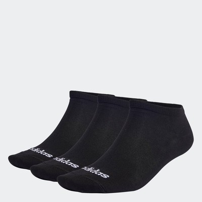 adidas Phong cách sống Bộ 3 Đôi Tất Mỏng Cổ Thấp Họa Tiết Kẻ Unisex Đen IC1299