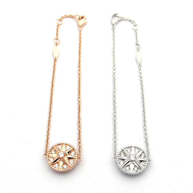 XR69 Diamond bracelet, diamond compass bracelet, diamond bracelet for women, gold eight-pointed star