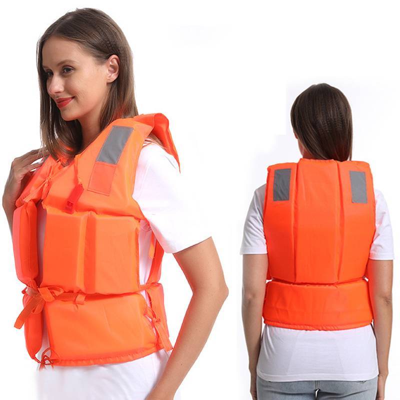 [lighthivent] New Orange Adult Childen Foam Flotation Swim Life Jaet Vest Có Còi Thuyền Áo Câu Cá Bơ
