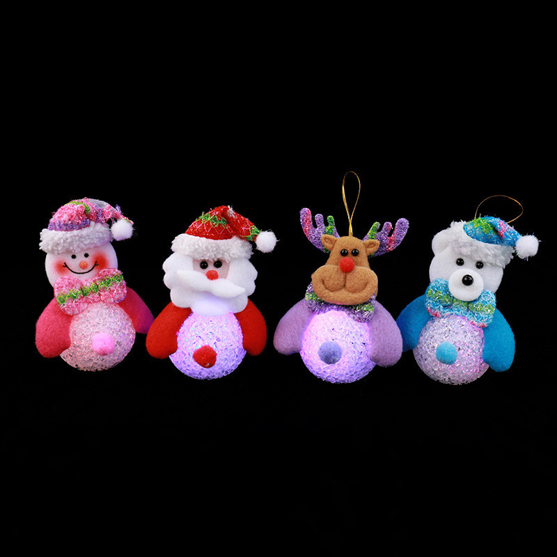 Hàng sẵn có Đồ trang trí Giáng sinh EVA Ông già Noel Người tuyết Đèn ngủ Đồ trang trí Đồ trang trí C